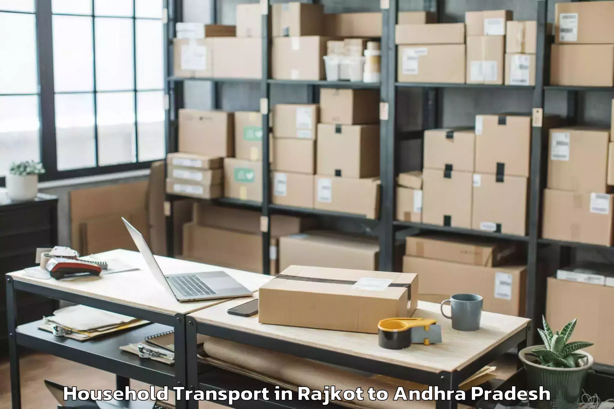 Hassle-Free Rajkot to Samalkota Household Transport